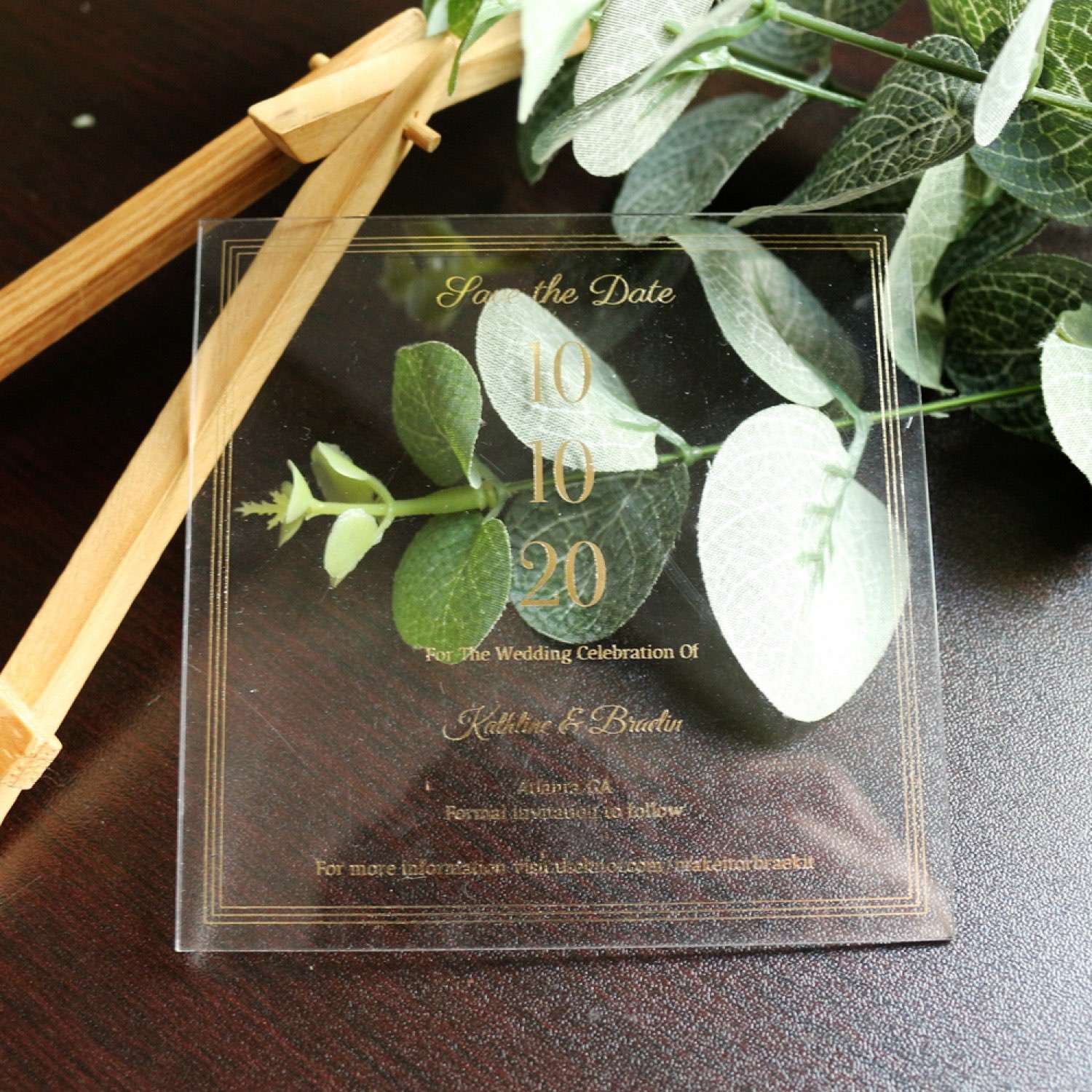 Acrylic Invitation Card Wedding Invitation Personalized Custom